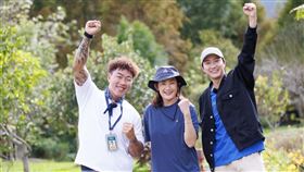 全明星黃隊領隊郭泓志、藍隊領隊錢薇娟、紅隊領隊江宏傑三人同框。（圖／好看娛樂提供）