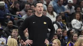 ▲洛杉磯湖人教頭瑞迪克（JJ Redick）。（圖／美聯社／達志影像）