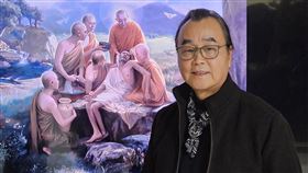 李健儀,慈濟,佛陀問病圖,陳欽明（圖／畫家李健儀提供）