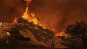 加州野火。（圖／美聯社／達志影像）