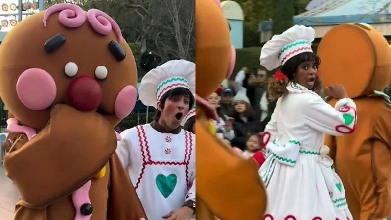 她遊迪士尼1舉動遭鄙視！薑餅人嚇到吃手