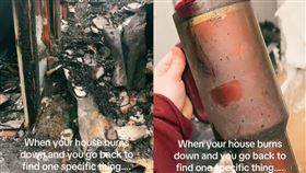 女子家中遭遇火災後發現保溫杯幾乎完好無損（圖／翻攝自alexuswilk04 TikTok）