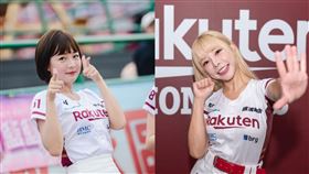 籃籃（左）和巫苡萱即將以新身份在新球季和粉絲見面。（圖／樂天桃猿提供）