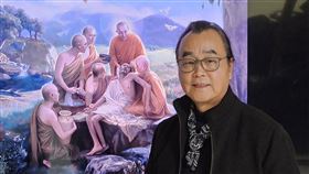 李健儀,慈濟,佛陀問病圖,陳欽明（圖／畫家李健儀提供）