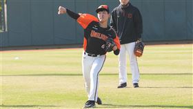 ▲統一獅新秀鍾允華冬盟飆生涯最快152公里，首次職棒春訓盼加強投球穩定性。（圖／統一獅提供）