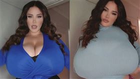 澳洲,巨乳症,gigantomastia,罩杯,乳房（翻攝自IG@pammamelia）