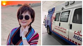 沈春華搭上救護車（圖／翻攝臉書）