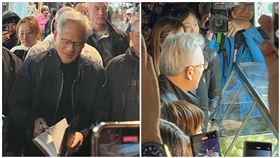 黃仁勳現身通化夜市。（圖／Threads@mike_.shihg授權提供）