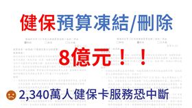砍健保8億元，衛福部4圖看「3大影響」。（圖／翻攝自衛福部臉書粉專）