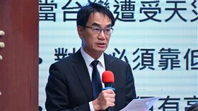 數位發展部次長林宜敬今（20）日出席行政院「籲請立法院理性審查114年度中央政府總預算」記者會。（圖／行政院提供)