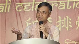 印度排燈節慶祝活動  葉達夫致詞印度台北協會28日晚間在台北舉辦2024印度排燈節慶祝活動，印度台北協會長葉達夫（圖）出席，登台致詞。中央社記者張皓安攝  113年10月28日