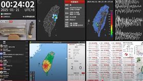 ▲網友凌晨被震醒，YouTube一度湧入21萬人在線看直播。（圖／翻攝自台灣地震監視YouTube）