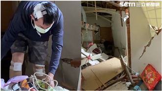 強震一家三口獲救 她忍牆砸肉身護1月大嬰