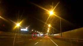 撿手機,台74,逆向,行走,違規,台中（圖／翻攝畫面）