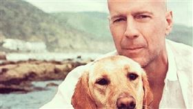 布魯斯威利慰問警消人員。（圖／IG：brucewillisbw）
