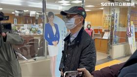 柯文哲案首度開庭，彭振聲抵達台北地方法院。（圖／記者李依璇攝影）