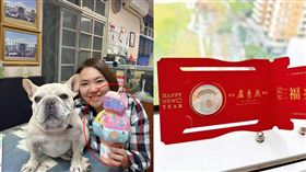 邱于軒搶先台中市民拿到2月8日才發放的「甜甜蛇燈籠」，開心擺拍之餘還透露是「拜託來的」。（圖／翻攝自邱于軒臉書）