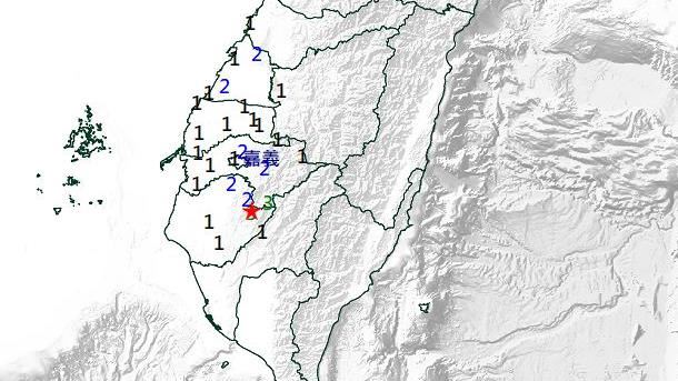 台南又震！規模4.0狂搖　8縣市有感