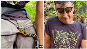 男網紅「遭毒蛇緊咬下體」！痛到倒地　驚險畫面曝光（圖／翻攝自IG@jejaksiaden）