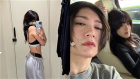 梧桐妹跟賈靜雯拍照，並秀出超辣刺青。（圖／翻攝自IG）