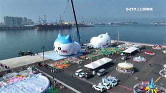 吉伊卡哇、小八充氣亮相　粉絲朝聖打卡