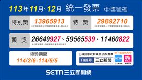 統一發票113年11、12月獎號