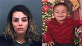 美國3歲男童(右)在水上樂園溺斃，他的母親當時在池畔滑手機、唱歌。（圖／翻攝Ｘ）