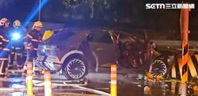 副駕駛座,電動休旅車,火燒車,乘客,滅火器,新年,國道,桃園,楊梅休息站