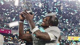 費城老鷹接球手布朗（A.J. Brown）。（圖／翻攝自費城老鷹官方Ｘ）