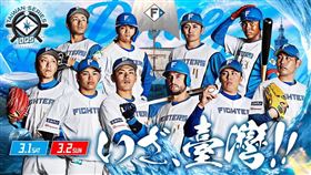 日本火腿官方臉書公布第二波訪台名單。（圖／取自日本火腿官方臉書）