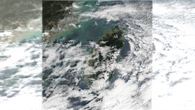 鄭明典貼雲圖：台北站的低溫蠻特別的。（圖／翻攝自鄭明典臉書）