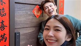 曾智希（前）、陳志強（後）即將舉辦婚宴。（圖／翻攝自曾智希IG）