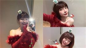 峮峮曬出美照時不忘應景換上紅色穿搭。（圖／翻攝IG）