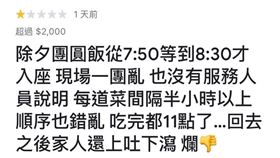 三井日本料理遭指控除夕夜出包。（圖／取自Google評論）