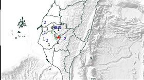 台南初二下午3時54分發生規模3.8極淺層地震。（圖／翻攝自中央氣象署）
