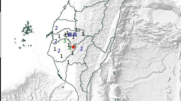 新／初二搖不停！台南規模3.8極淺層地震