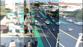 墾丁人行道舖新裝變「一片綠」，網批「慘輸東南亞」。（圖／翻攝自Dcard）