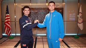 ▲2025台維斯盃，第5點單打東霖面對世界第45名Marcos Giron，兩人10年前在台灣對決過。（圖／海碩整合行銷提供）