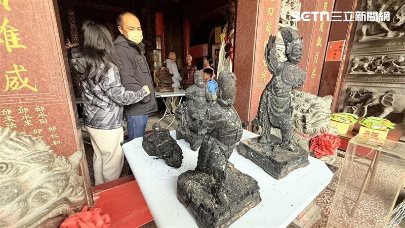 鹽水王爺廟出事了！火警10尊神像嚴重碳化