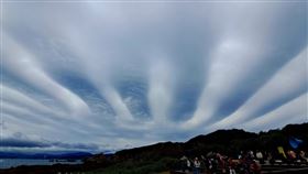 野柳天空驚現「排列斑馬線」
（圖／翻攝自臉書社團「路上觀察學院」）
