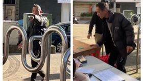 桃園罷免志工遭攻擊（圖／翻攝自wanbyela444 Threads）