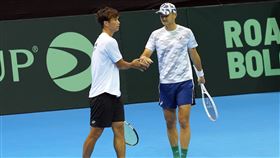 何承叡／吳東霖不敵2024年巴黎奧運男雙銀牌組合芮姆（Rajeev Ram）／克拉查克（Austin Krajicek）。（圖／海碩整合行銷提供）