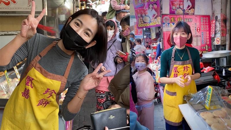 野生女星路邊賣餅被捕捉！照片吸萬人按讚