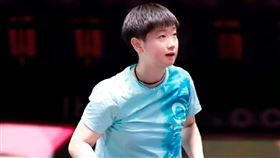 中國桌球奧運金牌選手孫穎莎練球聽周杰倫的歌。（圖／翻攝微博）