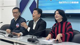國民黨團記者會，傅崐萁、王鴻薇、羅智強。(圖/記者陳怡潔攝影)