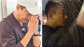 大S驟逝消息曝光後，前夫汪小菲火速抵台，現身時雙眼紅腫，雙手合十請媒體多說大S好話。當晚又被拍到在台北住家附近淋雨獨行，渾身溼透的狼狽模樣。（圖／中國時報陳麒全攝、翻攝畫面）