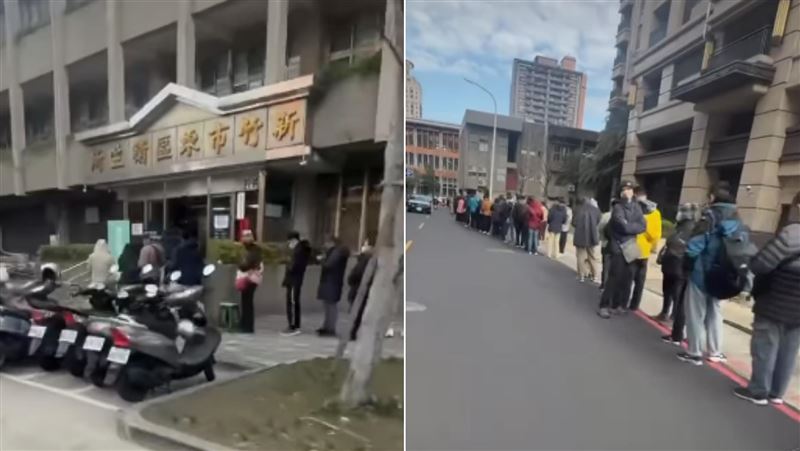 瘋打疫苗？新竹驚見「L型人龍」排爆兩街