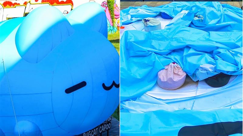 巨大咖波氣偶「被暗殺」週年活動提前喊卡