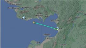 當局回應，當地天氣惡劣、能見度極低，因此影響搜救。（圖／翻攝自Flightradar24）