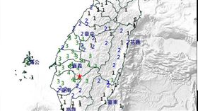 嘉義凌晨地震。（圖／翻攝自中央氣象署）